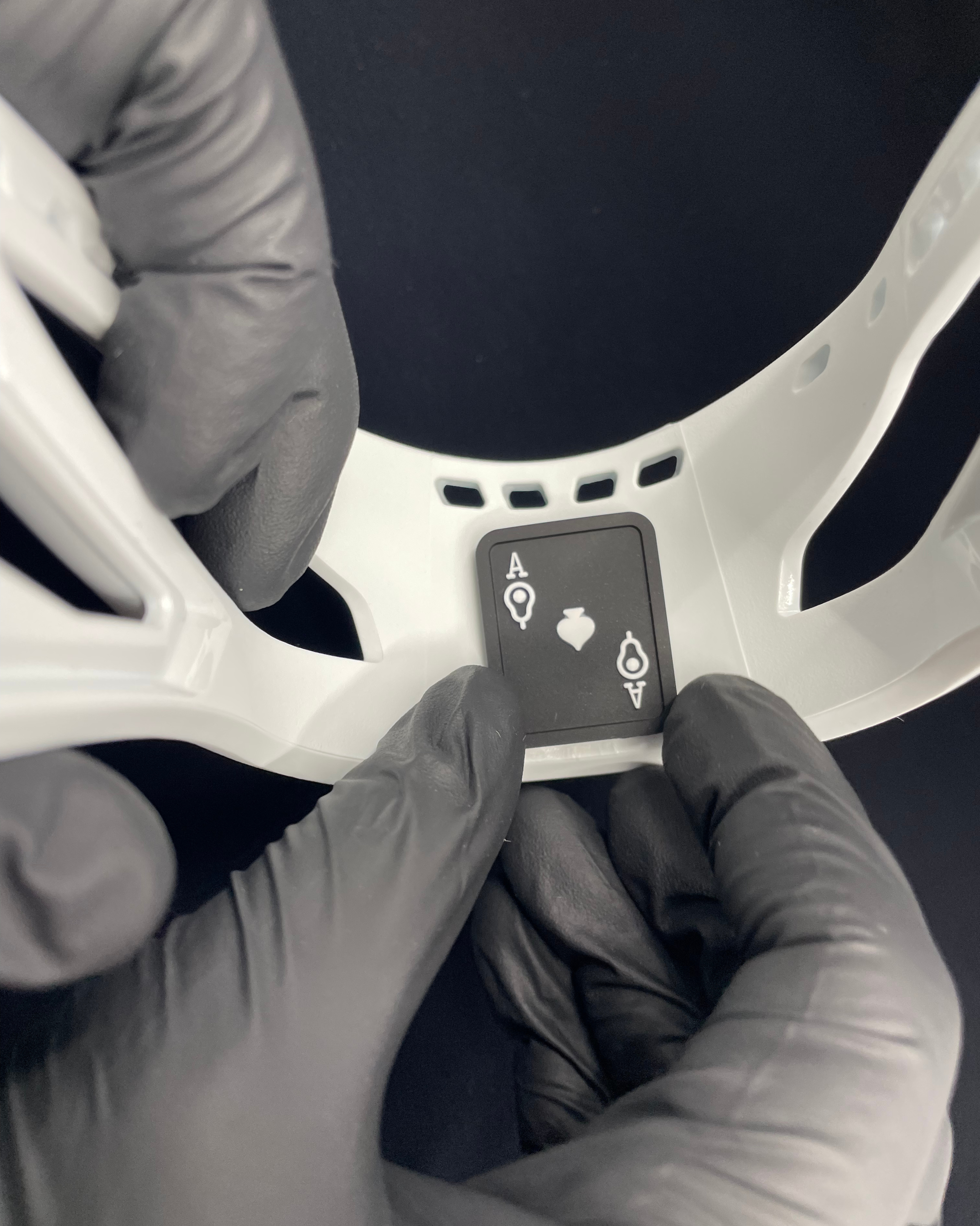 New lacrosse ball stop on a new lacrosse stick.