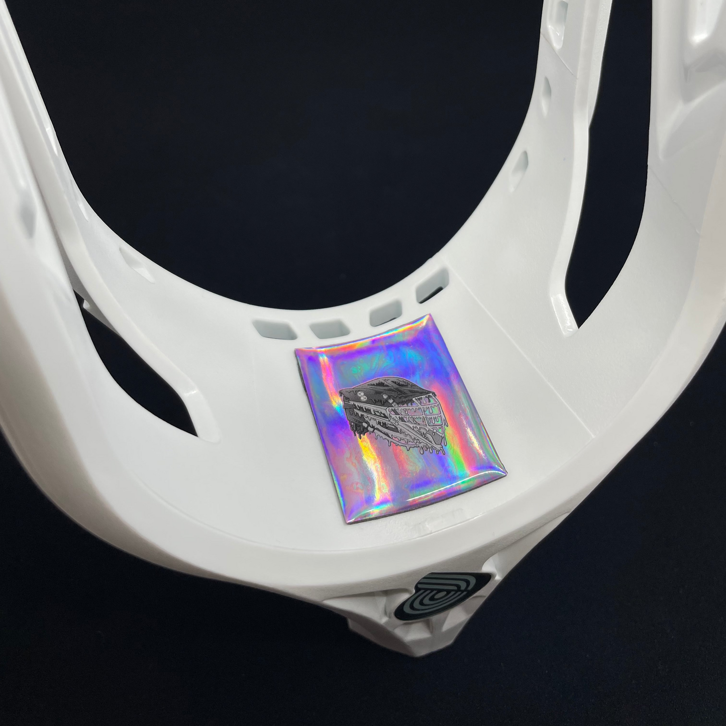 Holographic Black Helmet - Wavy