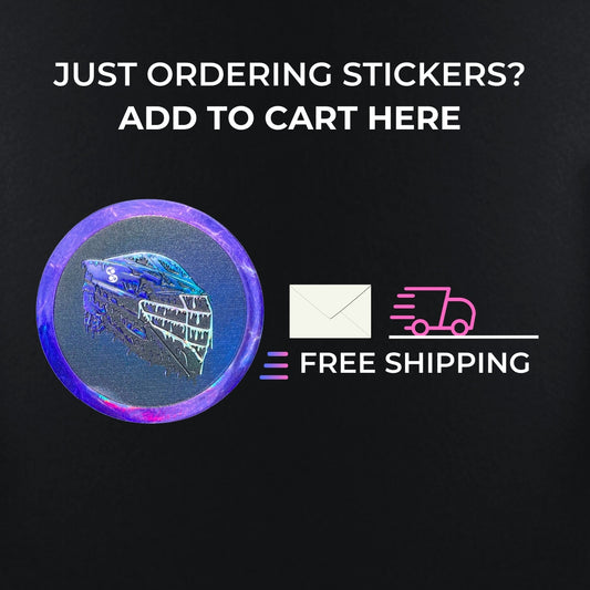 Embossed Holographic Lax Helmet Sticker - Free Shipping (No Tracking)