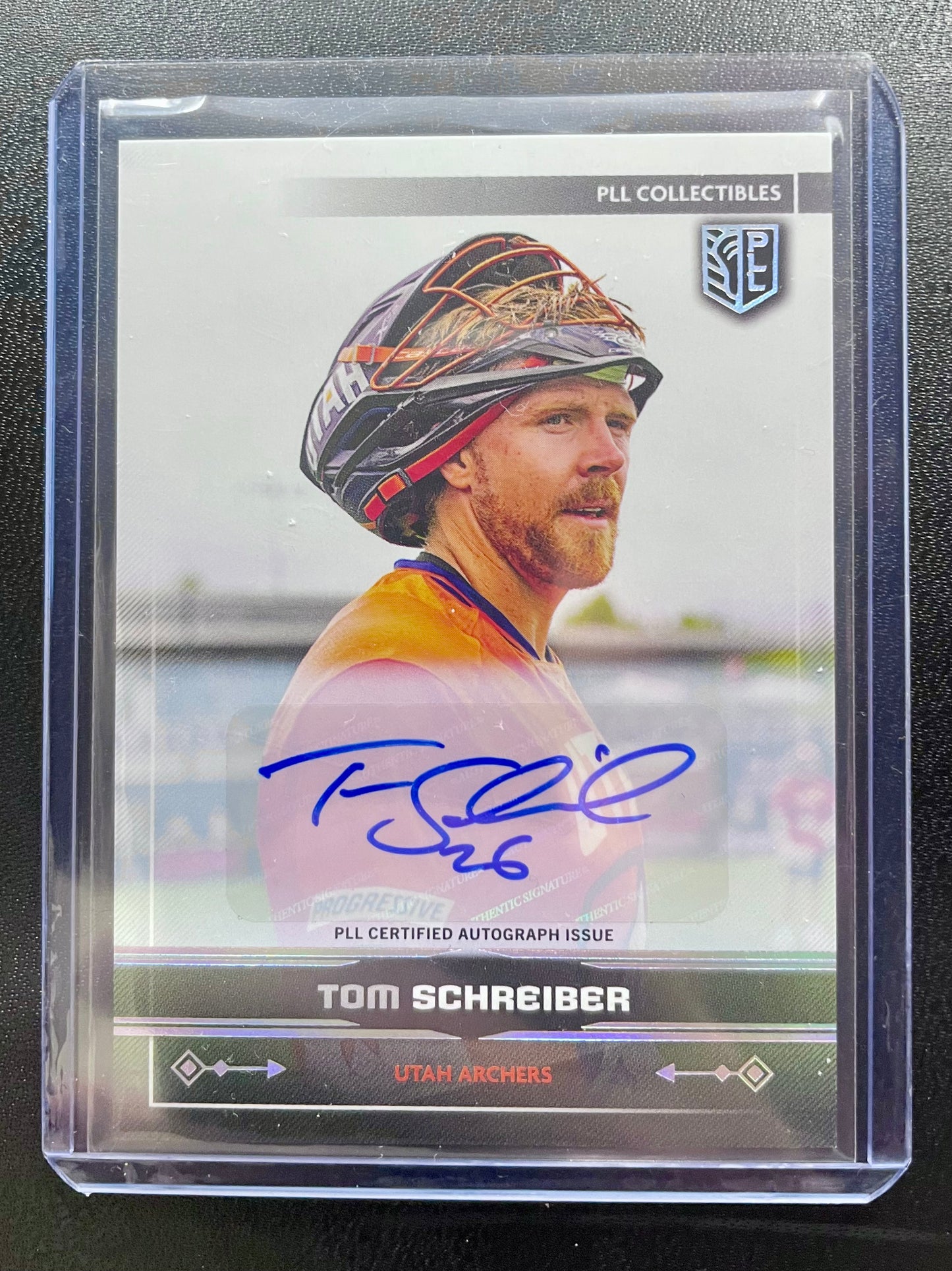 Tom Schreiber 2025 Premier Lacrosse League PLL Fieldside Auto Card